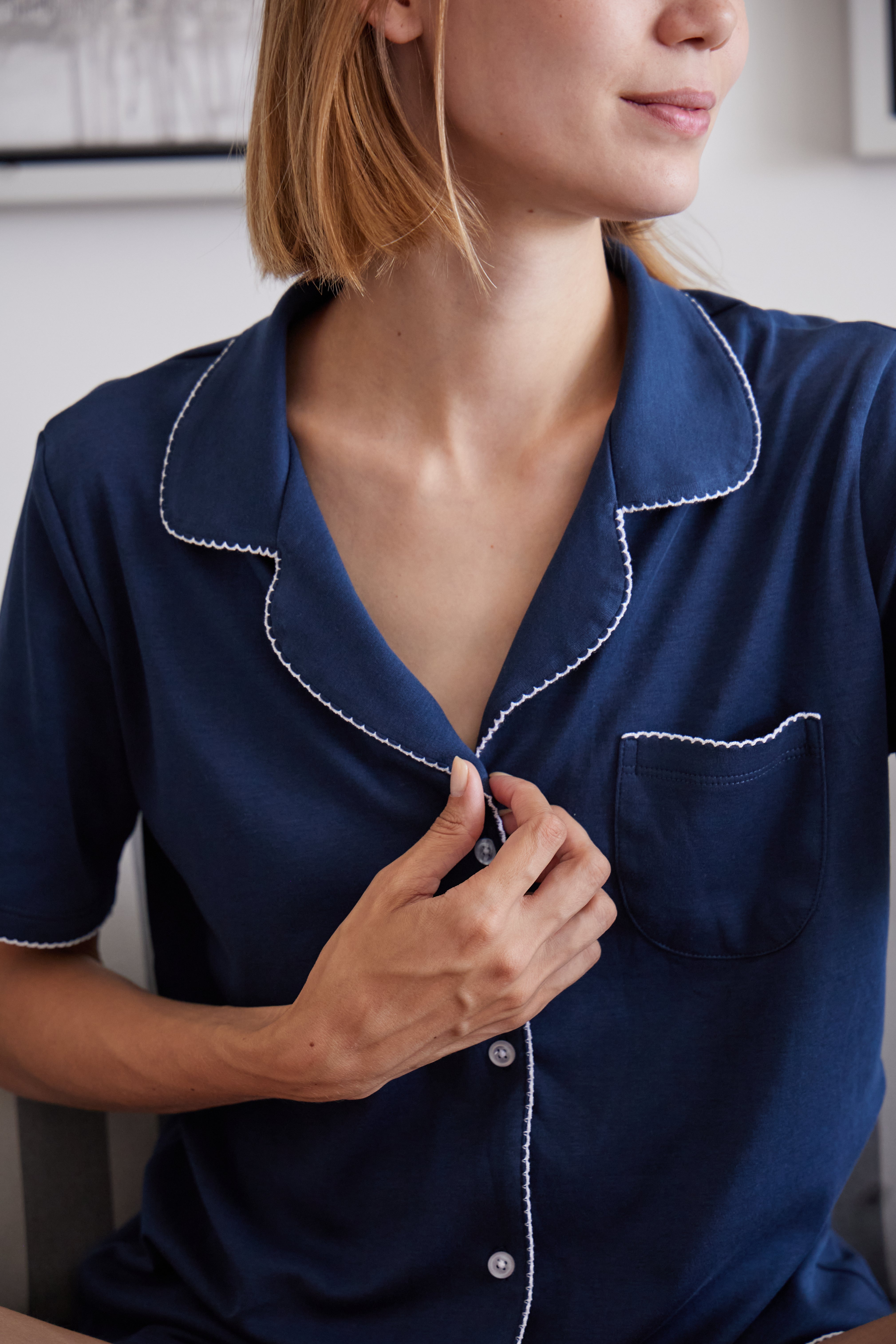 Pijama Camisera Algodón - Alessia