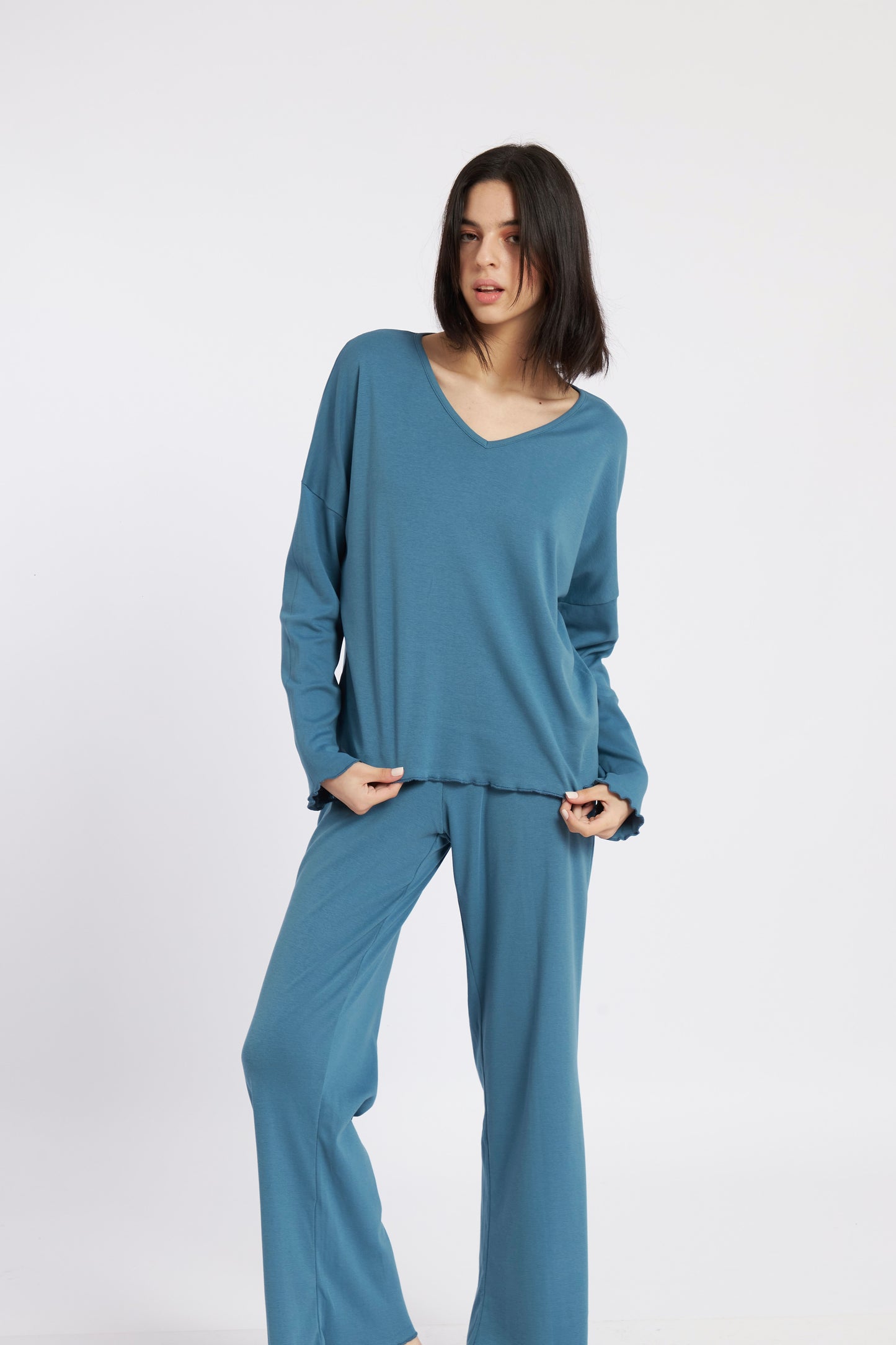 Pijama Lily Rib Zafiro Mujer