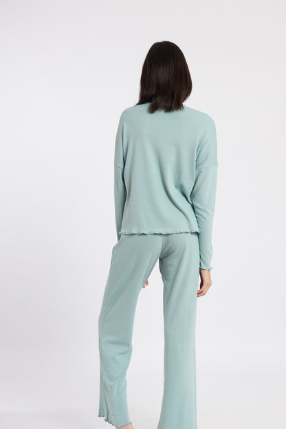 Pijama Lily Rib Verde Mujer