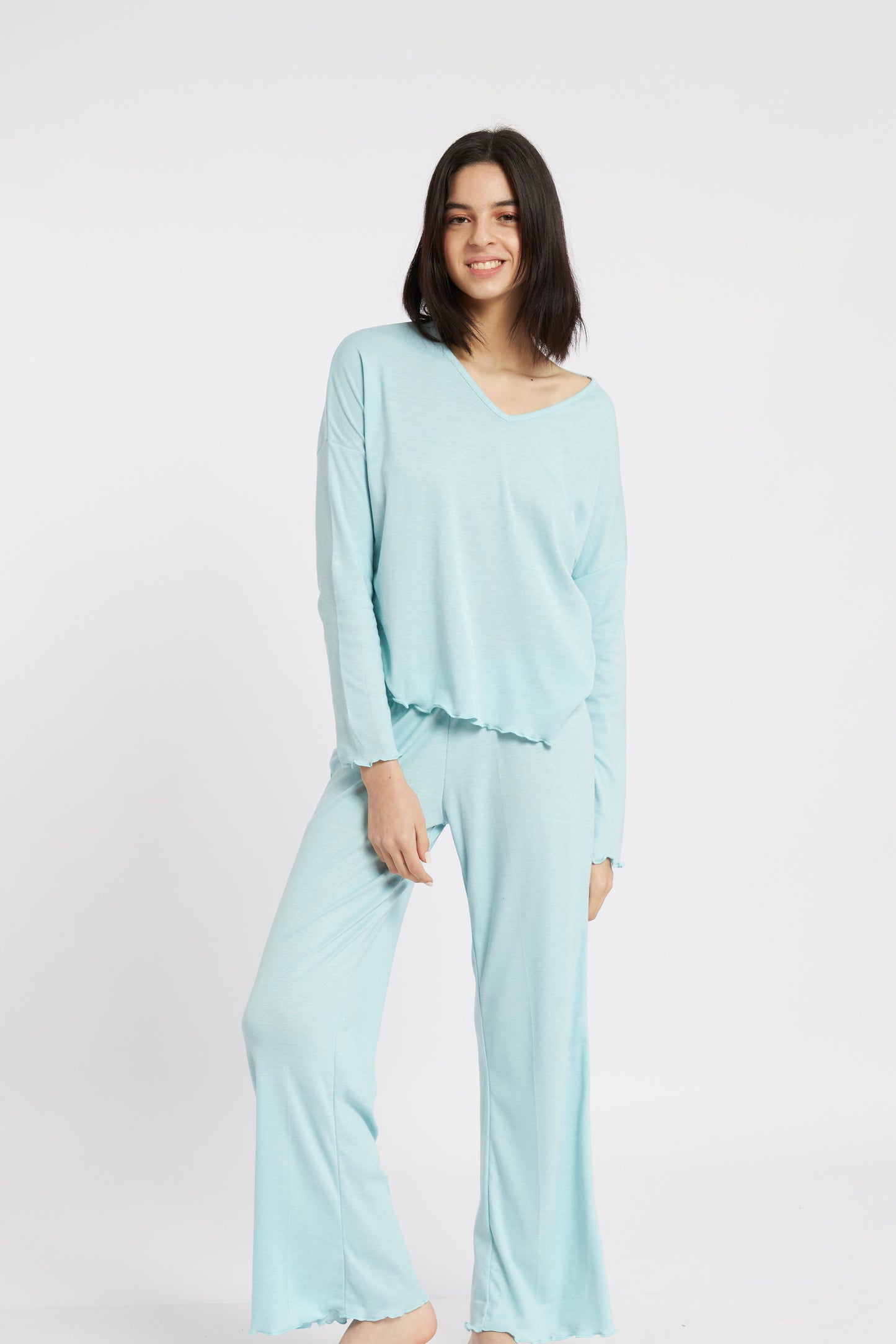 Pijama Lily Rib Menta Mujer