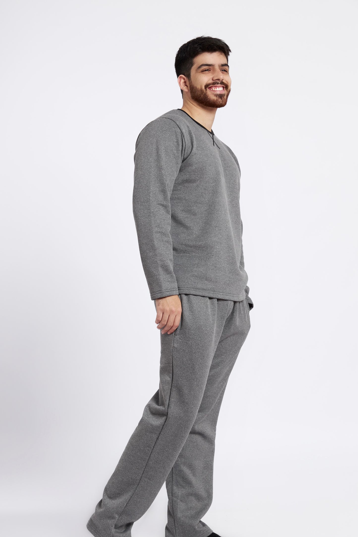 Pijama Franela Gris Hombre