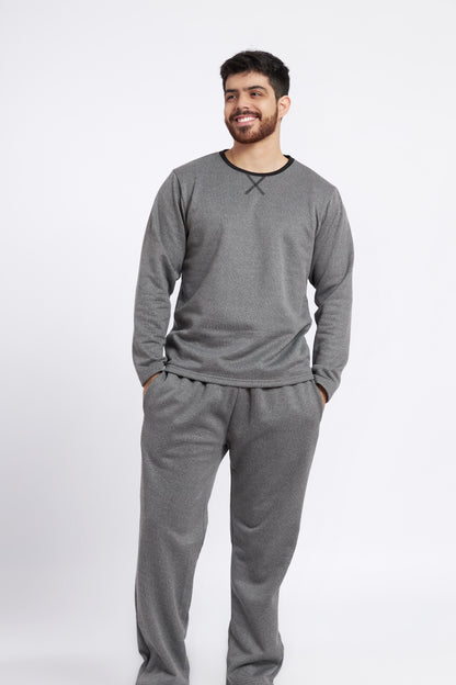 Pijama Franela Gris Hombre