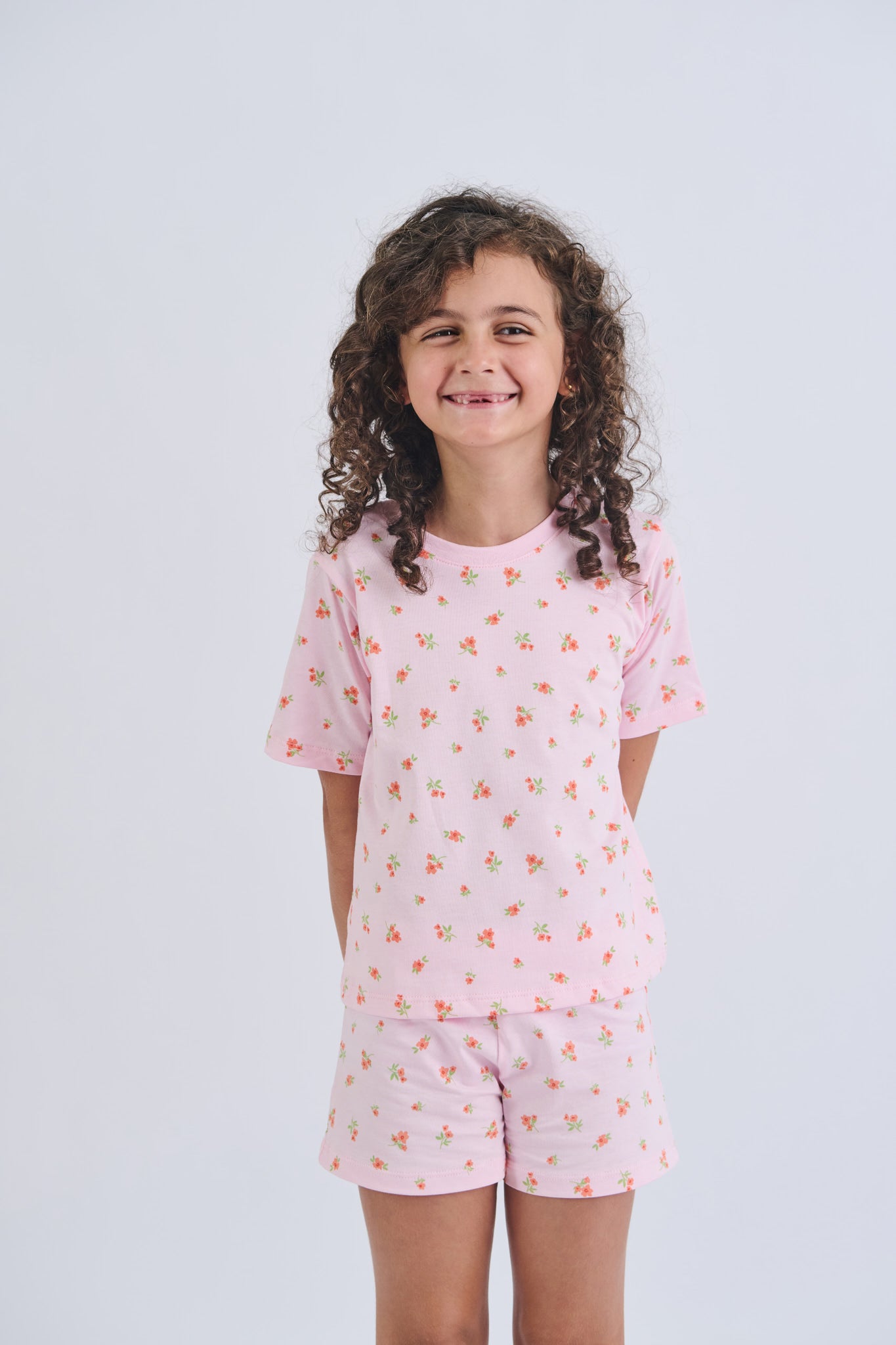 Pijama Niña Rosado Floral - Lea