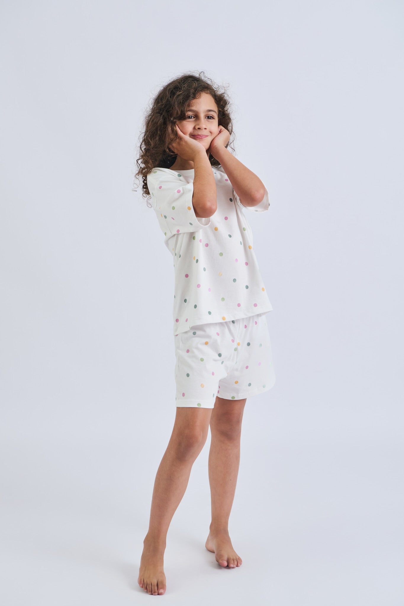 Pijama Niña Ecru Puntos - Jess