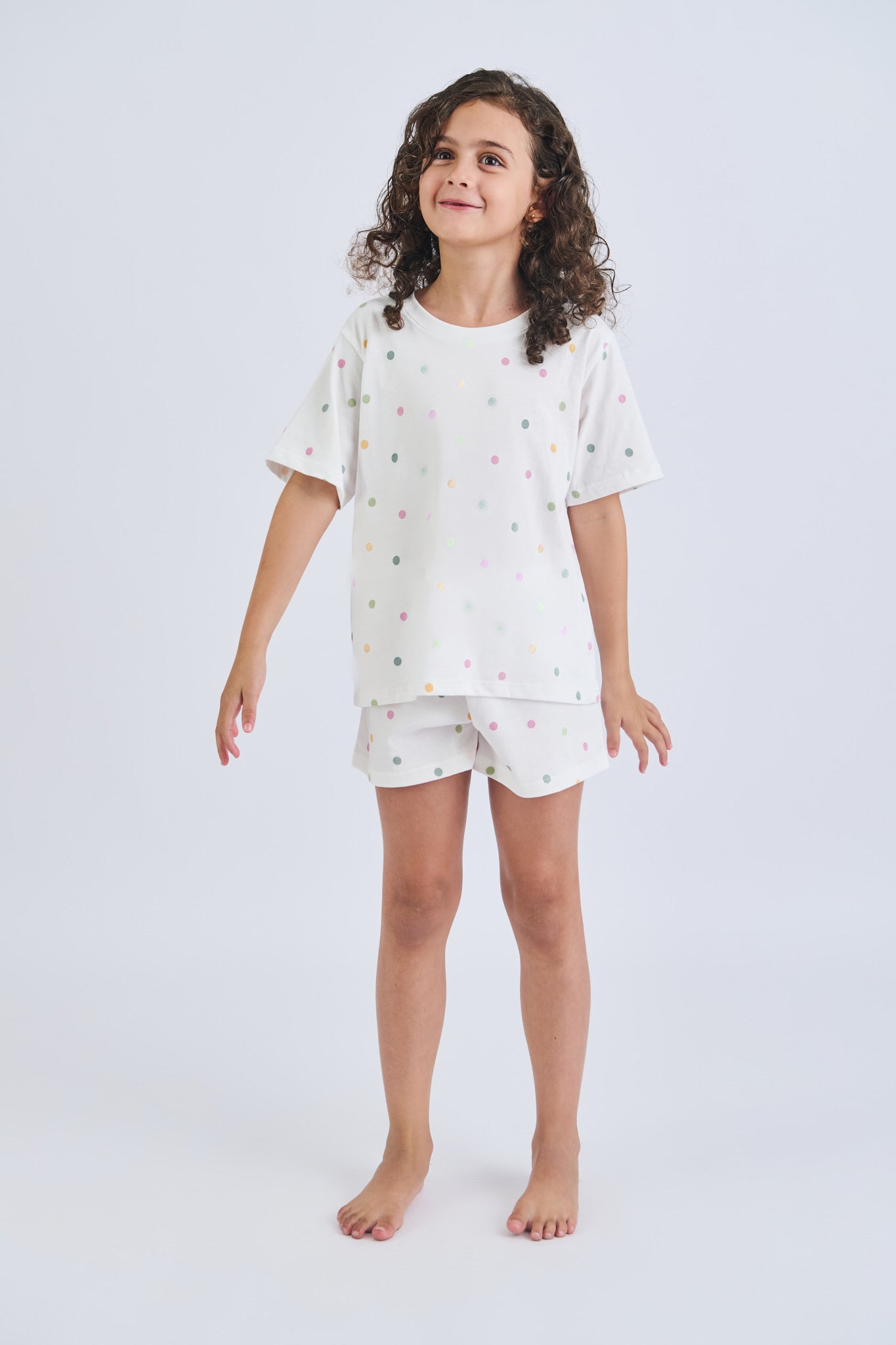 Pijama Niña Ecru Puntos - Jess
