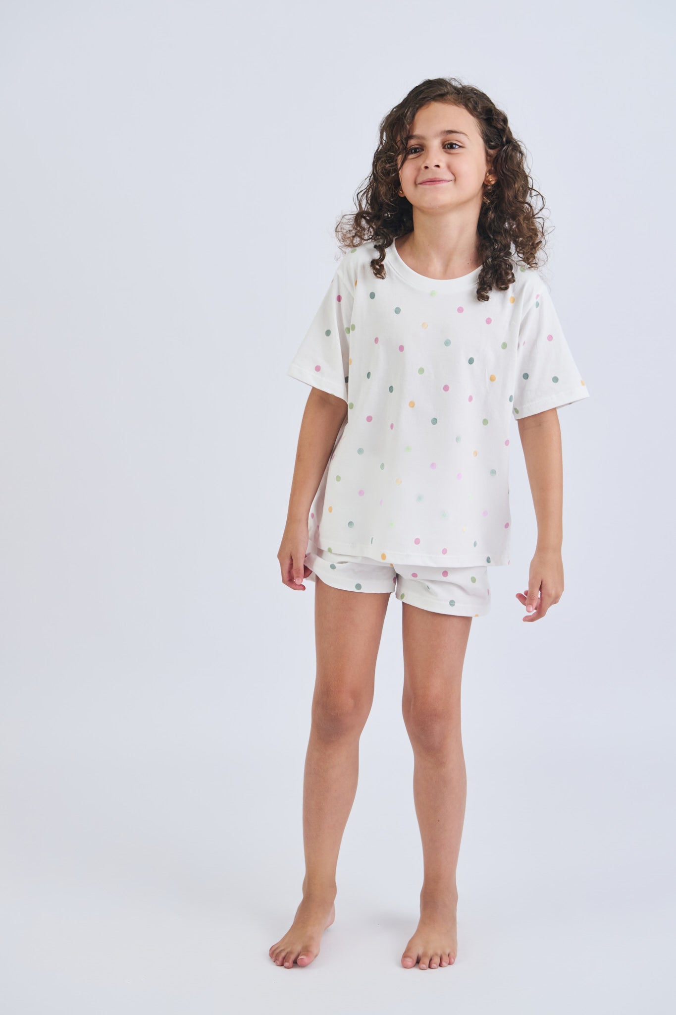 Pijama Niña Ecru Puntos - Jess