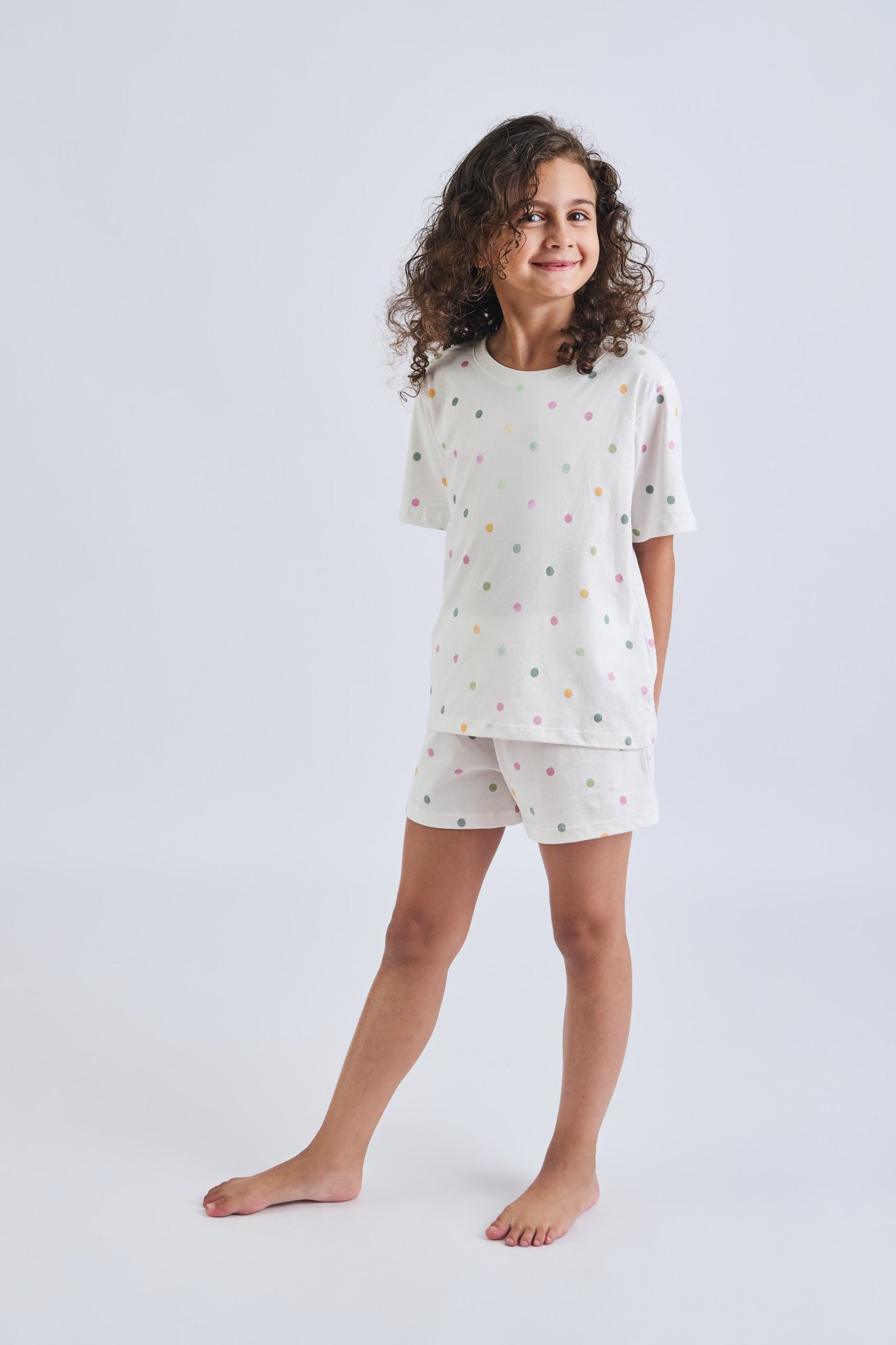 Pijama Niña Ecru Puntos - Jess