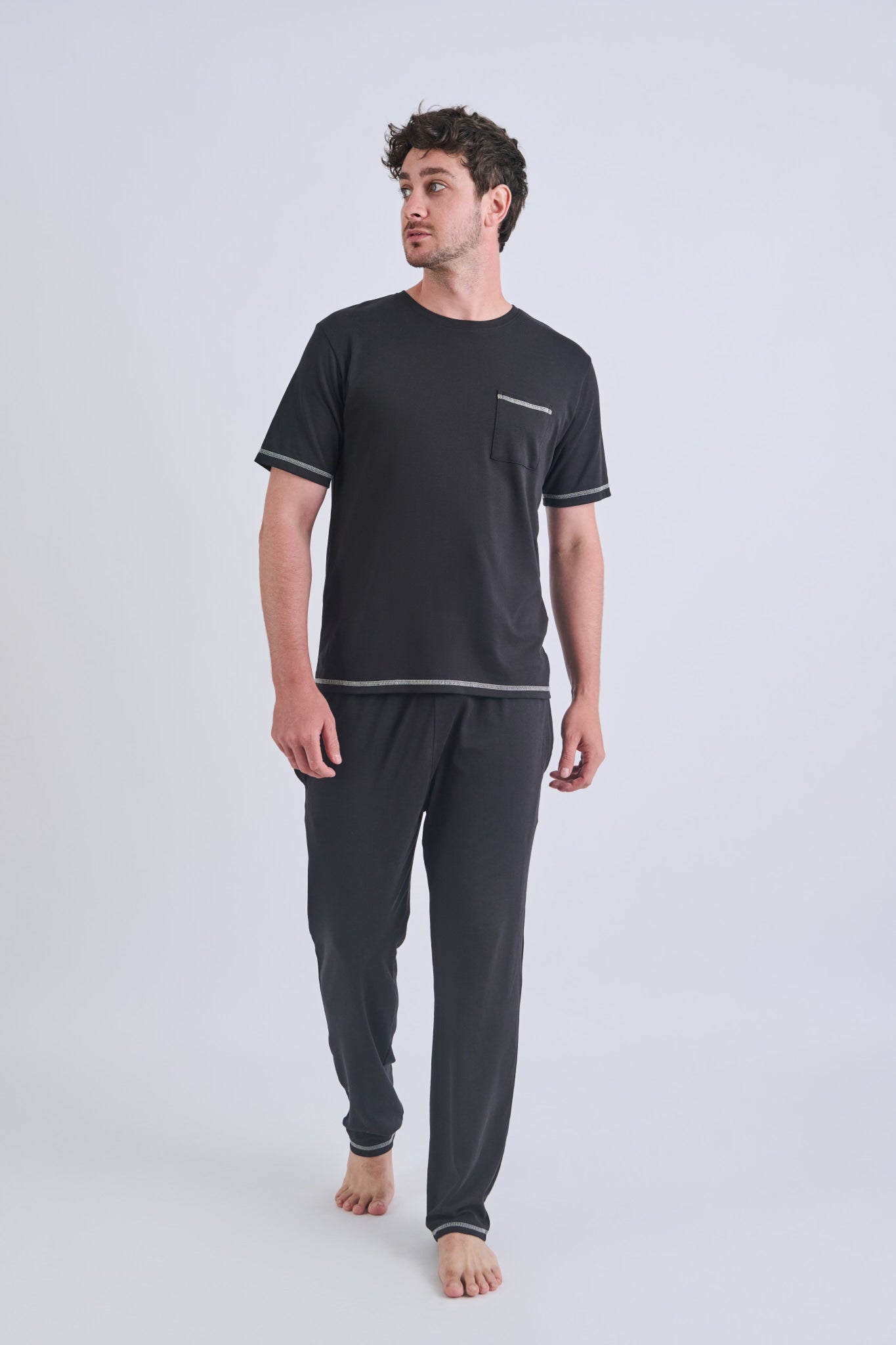 Pijama  Hombre Negra - Leo