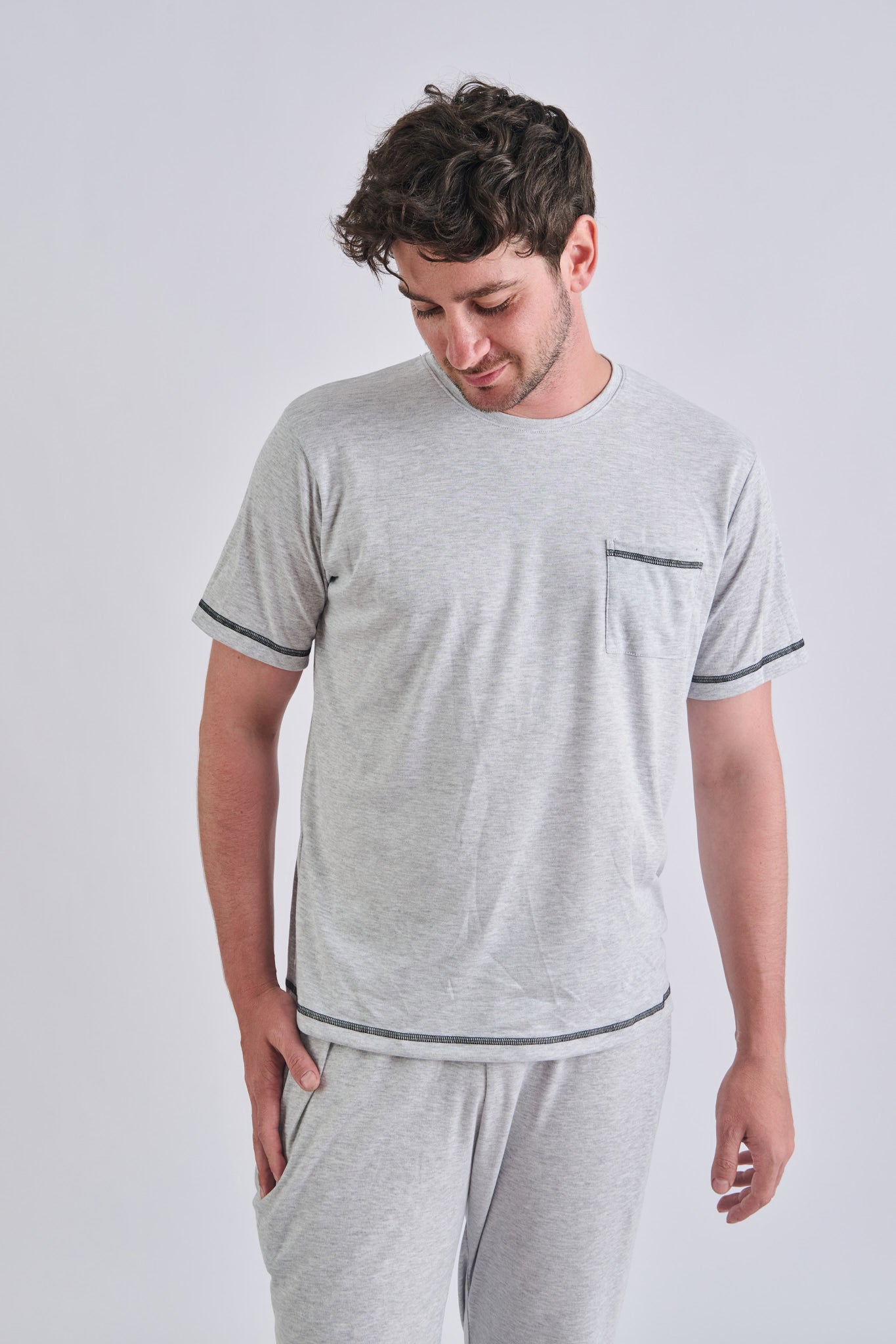 Pijama Hombre Gris - Leo